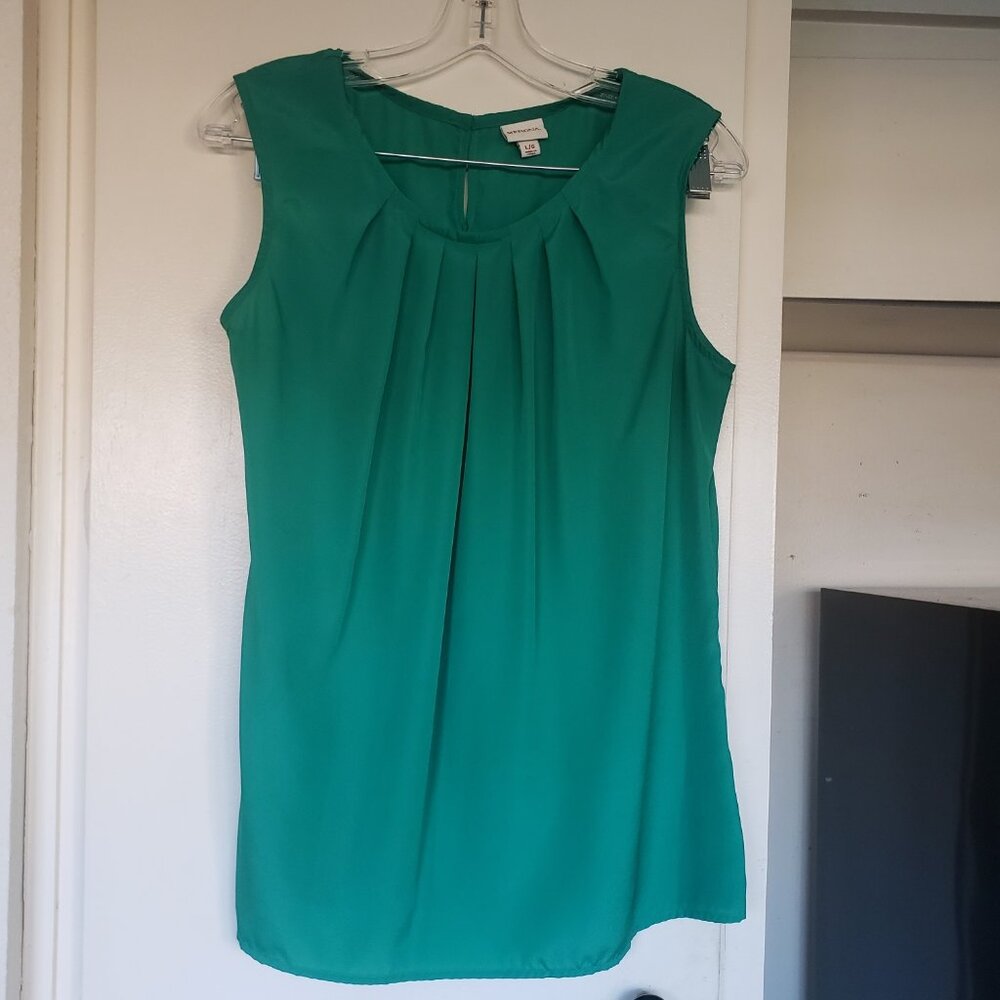 Merona Sleeveless Green Top Size L